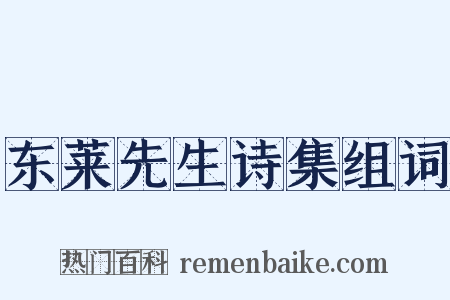 东莱先生诗集组词是什么意思的图片